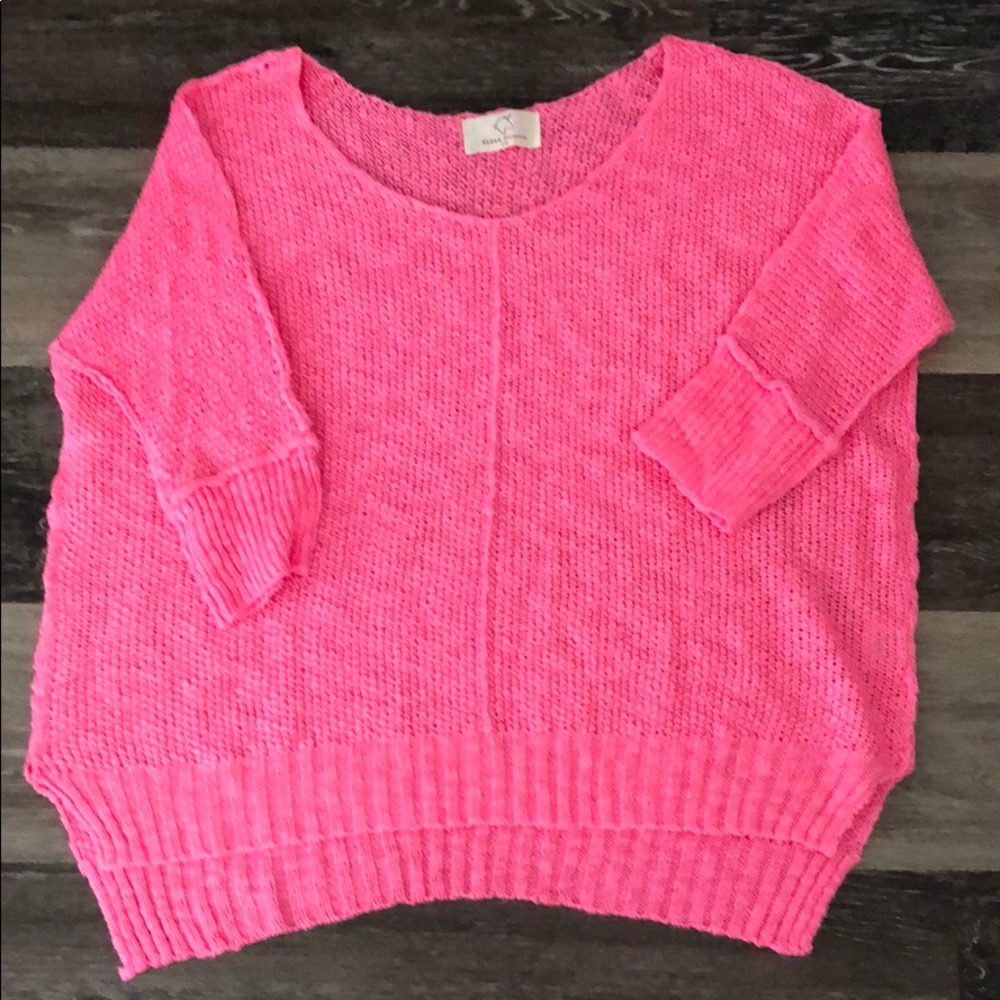 From Vici-Oversized off the shoulder light sweater